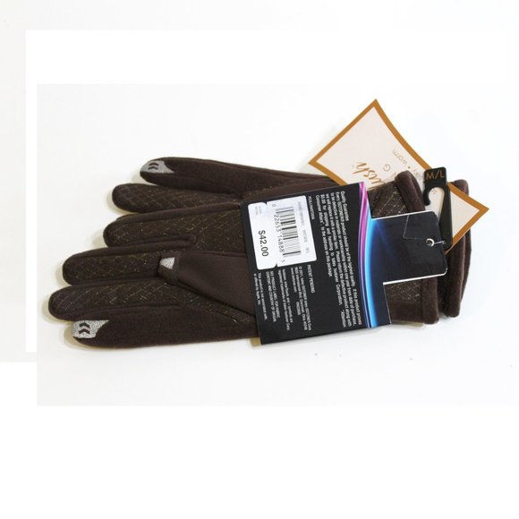 Isotoner Women's Winter Gloves Size M L Brown - Picture 2 of 2